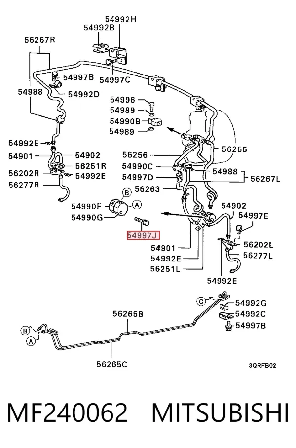 Болт ГБЦ MF240062 Mitsubishi