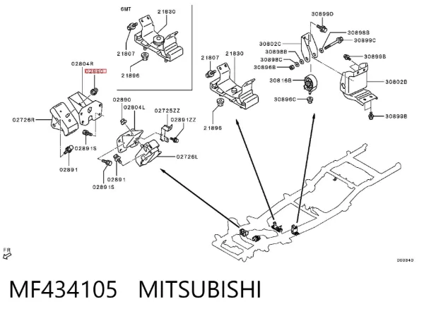 Опора переднего амортизатора MF434105 Mitsubishi