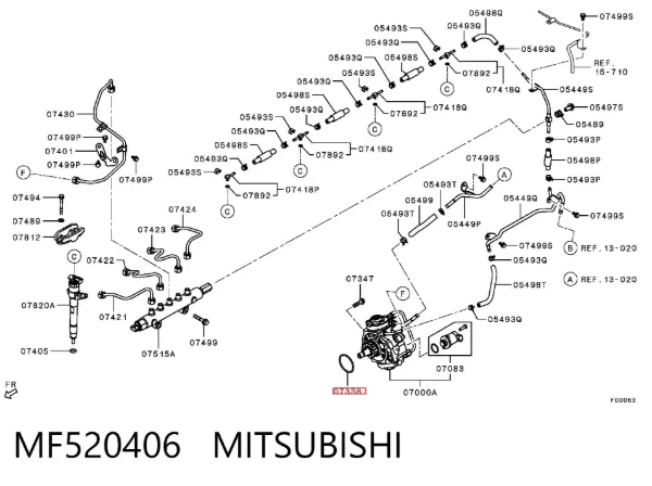 Уплотнитель топливного насоса MF520406 Mitsubishi