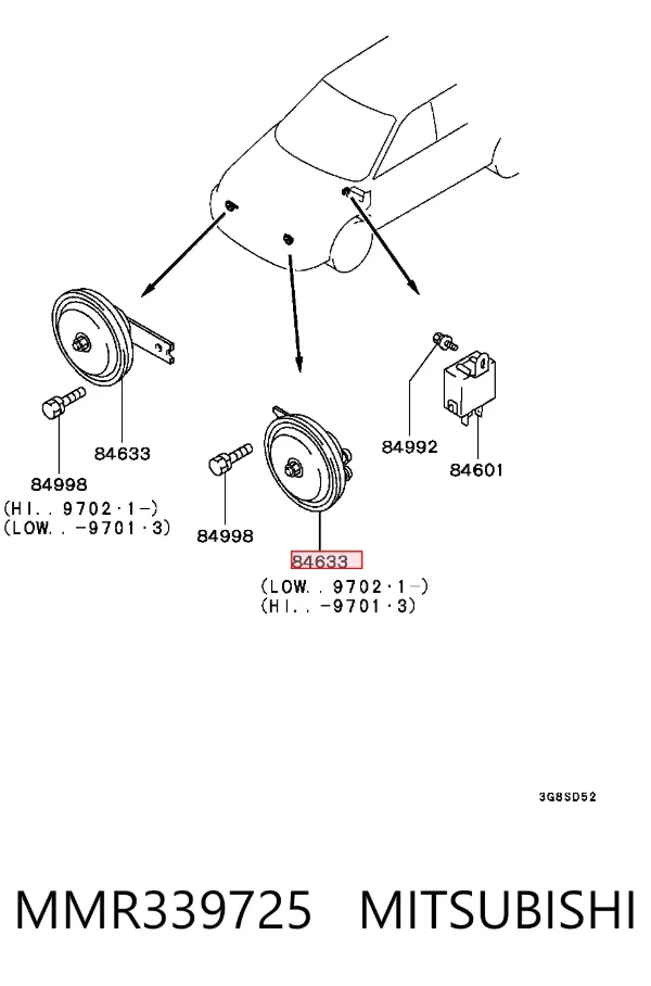 Звуковой сигнал MMR339725 Mitsubishi