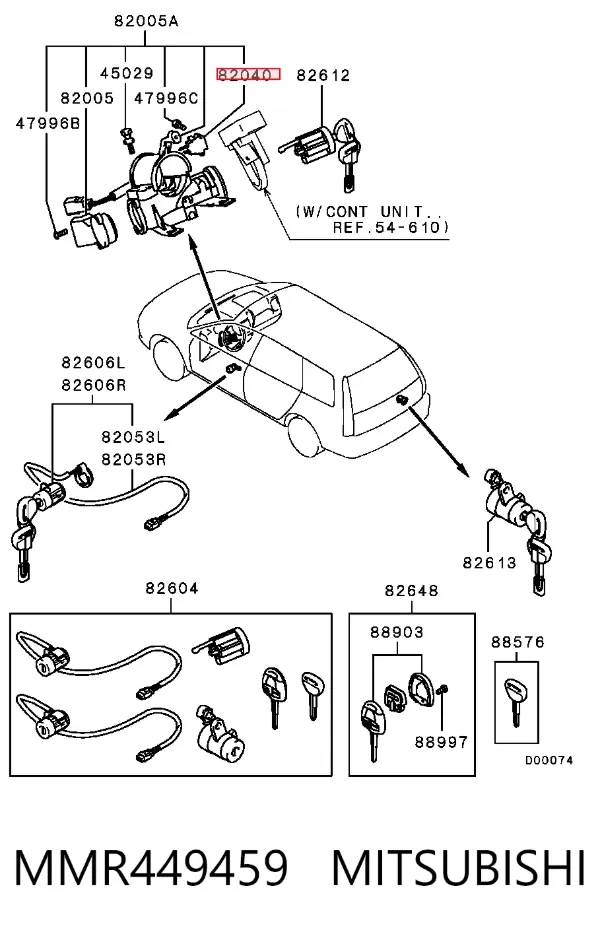 Контактная группа MMR449459 Mitsubishi