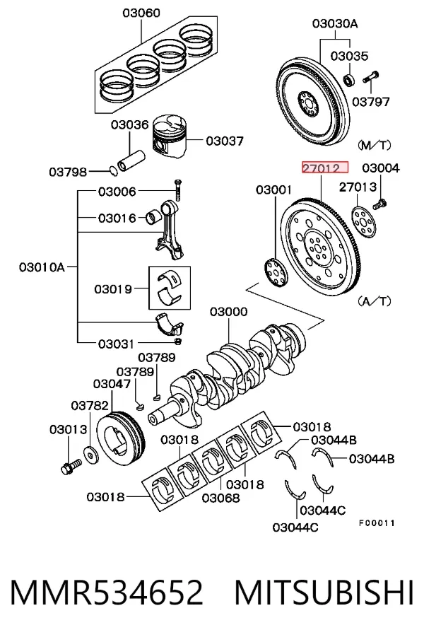 Маховик MMR534652 Mitsubishi