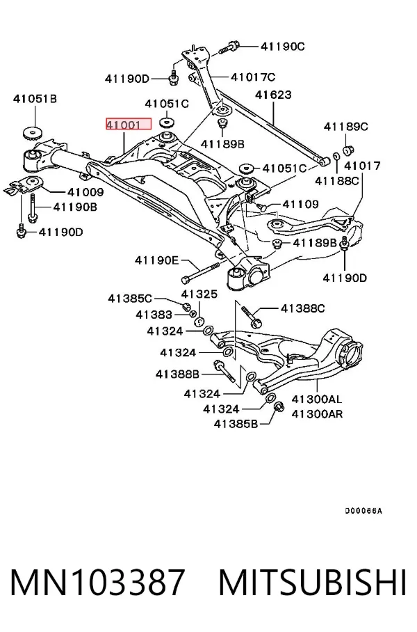 Подрамник задний MN103387 Chrysler