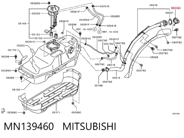 Крышка бензобака Mitsubishi Pajero IV LONG