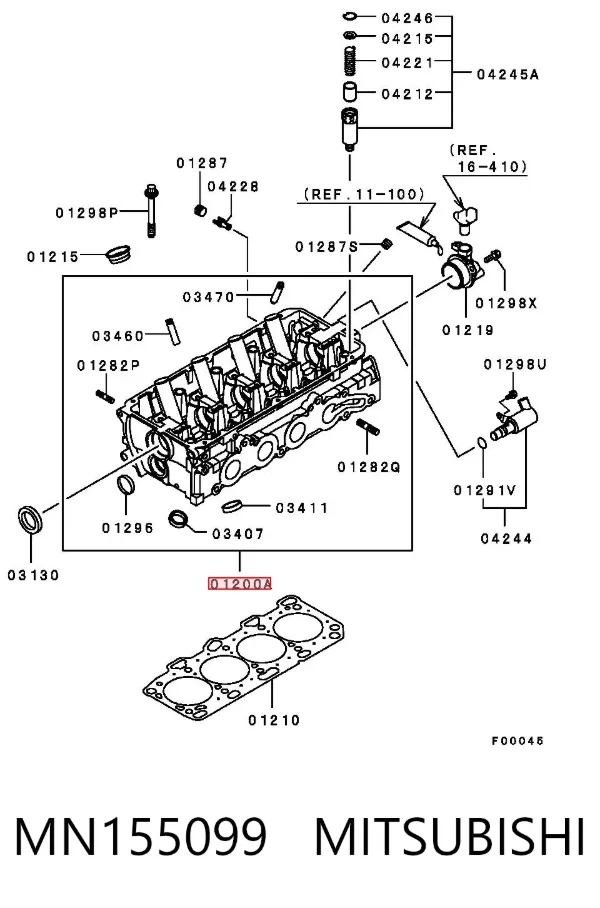 ГБЦ MN155099 Mitsubishi