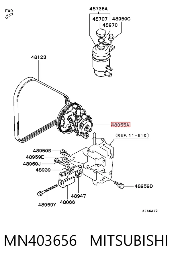 Насос ГУР MN403656 Mitsubishi