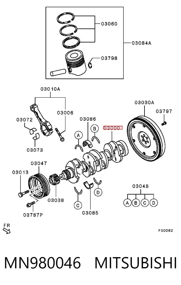 Коленвал MN980046 Mitsubishi