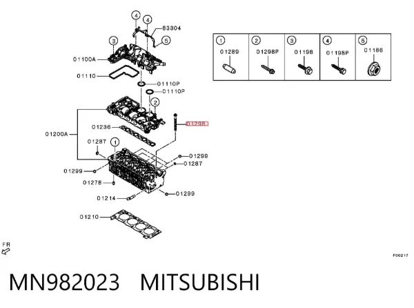 Болт ГБЦ MN982023 Mitsubishi