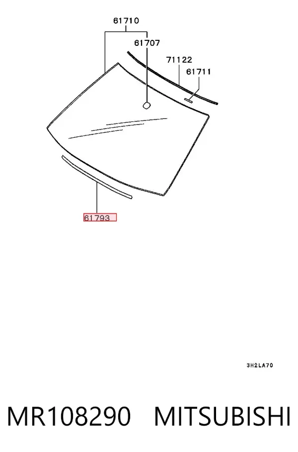 Уплотнитель заднего стекла MR108290 Mitsubishi