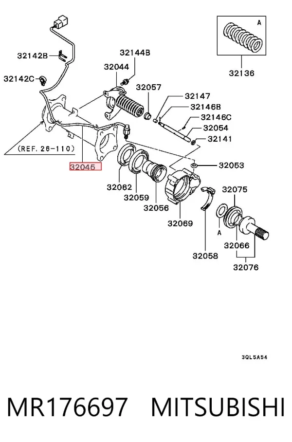 Датчик подключения переднего моста 3S919003 AND