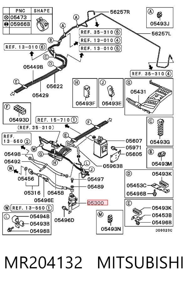 Топливный фильтр MR204132 Mitsubishi