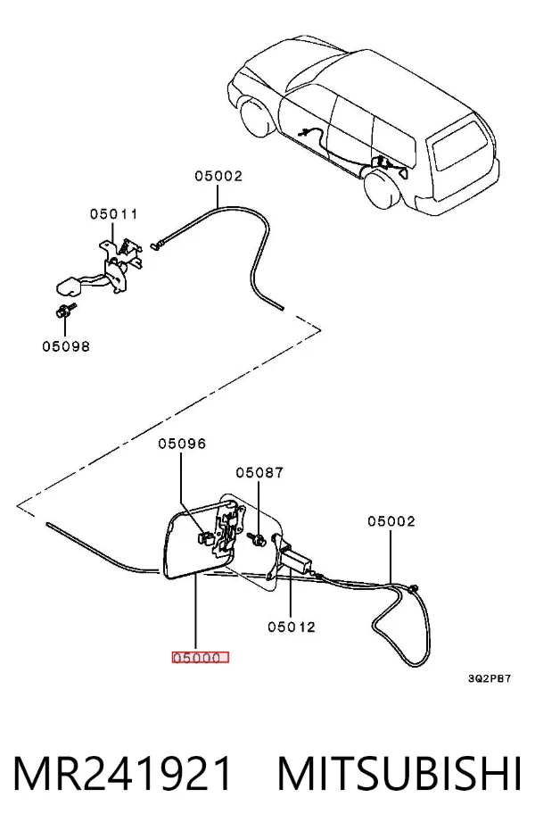 Лючок бензобака MR241921 Mitsubishi