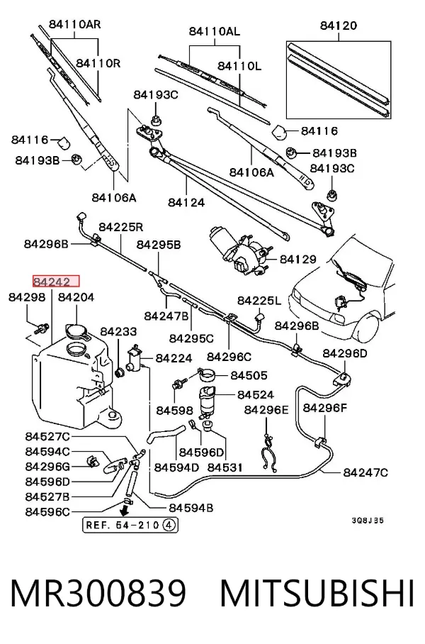 Бачок омывателя MR300839 Mitsubishi