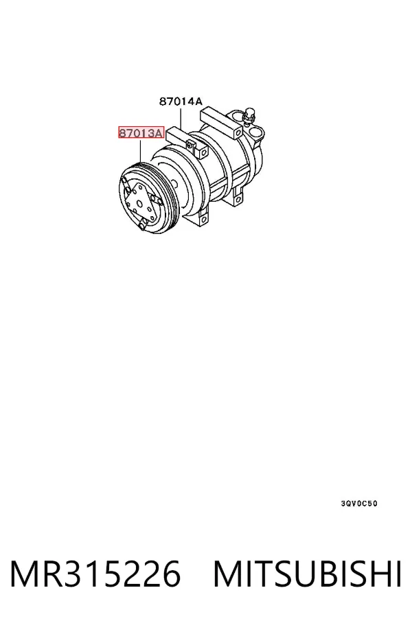 Шкив компрессора кондиционера MR315226 Mitsubishi