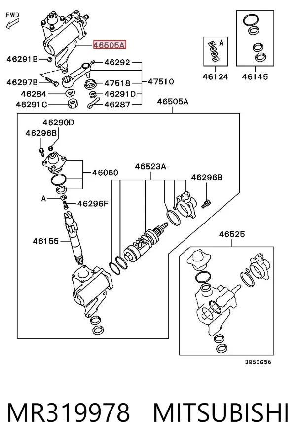 Рулевой редуктор MR319978 Mitsubishi
