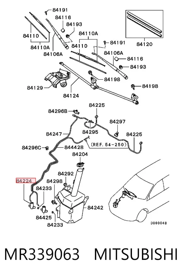 Моторчик омывателя MR339063 Mitsubishi