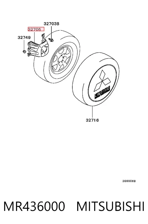 Кронштейн запасного колеса MR436000 Mitsubishi
