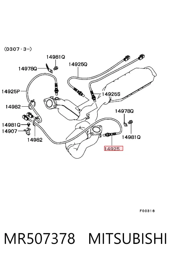 Лямбда зонд MR507378 Mitsubishi