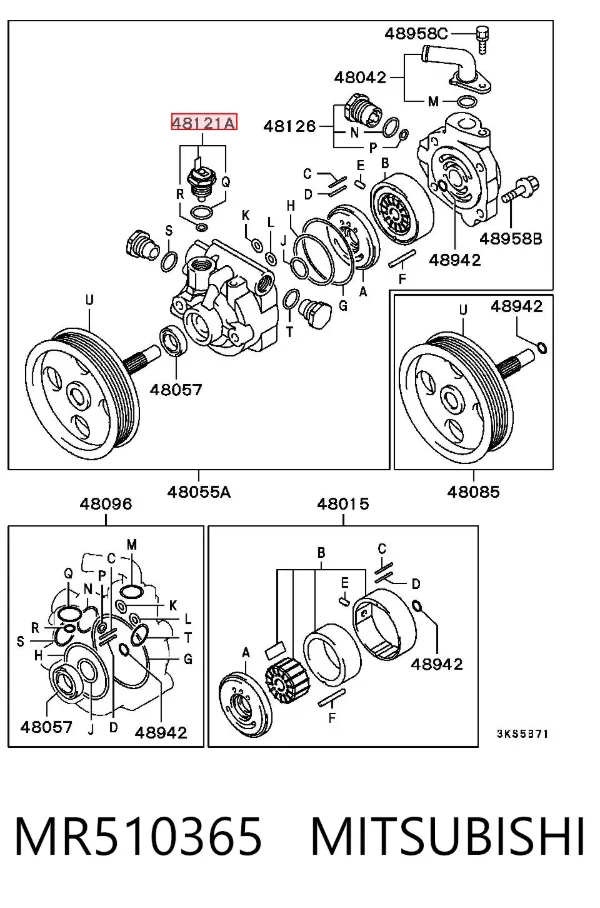 Датчик насоса гидроусилителя MR510365 Mitsubishi