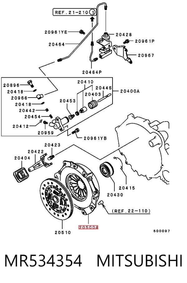 Корзина сцепления MR534354 Mitsubishi