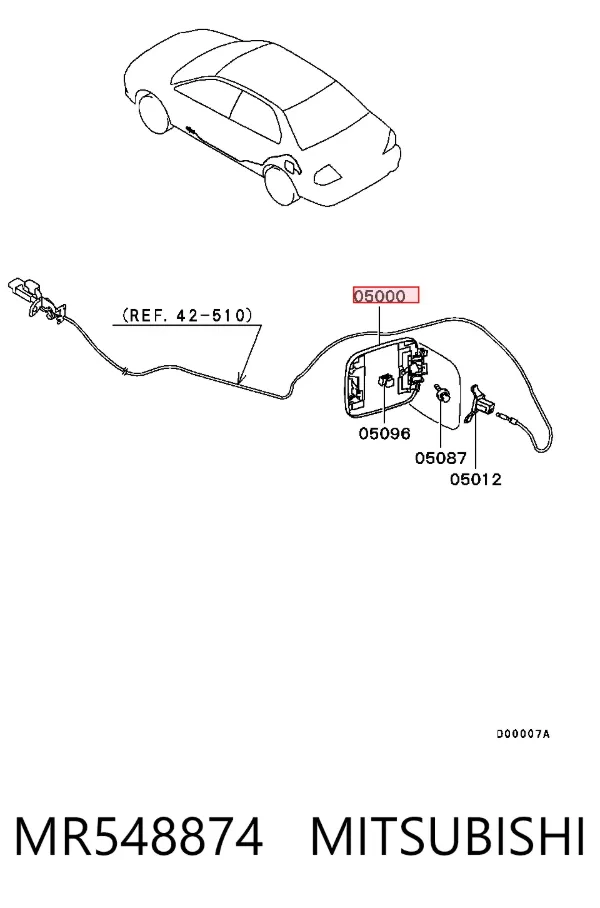 Лючок бензобака MR548874 Mitsubishi