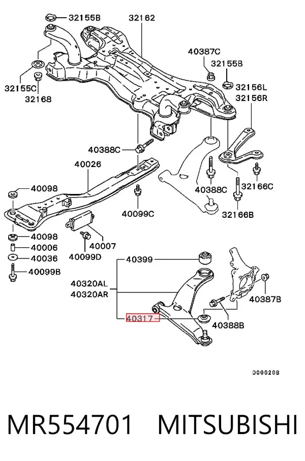 Пыльник опоры шаровой нижней MR554701 Chrysler