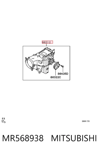 Корпус печки в сборе MITSUBISHI MR568938