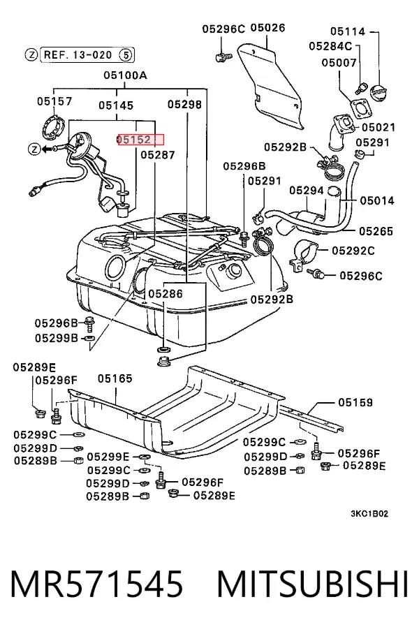 Топливный фильтр MR571545 Mitsubishi