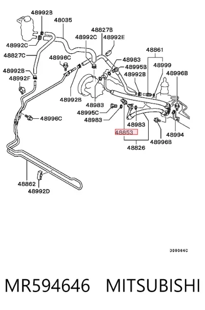 Датчик давления масла ГУР MITSUBISHI MR594646