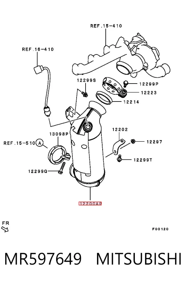 Катализатор MR597649 Mitsubishi