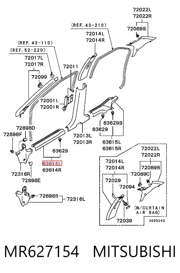  MR627154 Mitsubishi