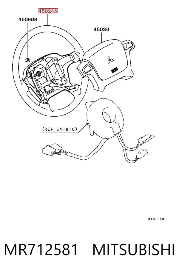 Руль MR712581 Mitsubishi