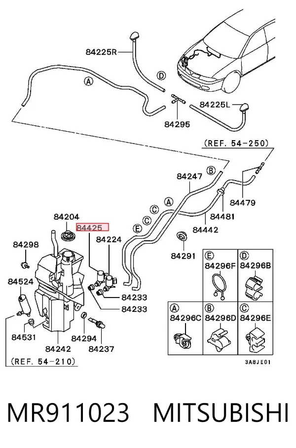 Мотор дворников MR911023 Mitsubishi