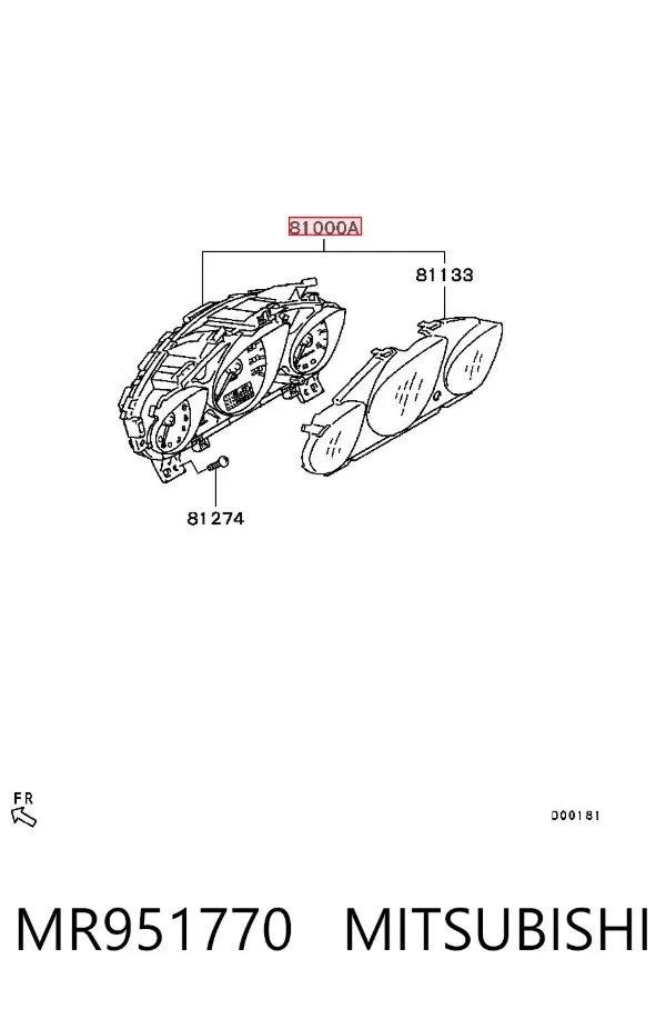 Панель приборов MR951770 Mitsubishi