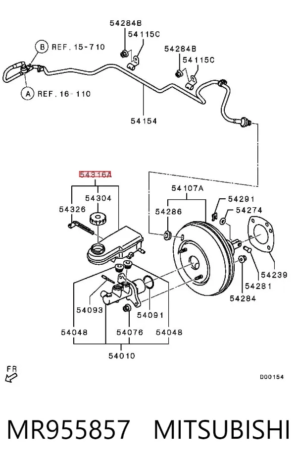 Бачок тормозной MR955857 Mitsubishi