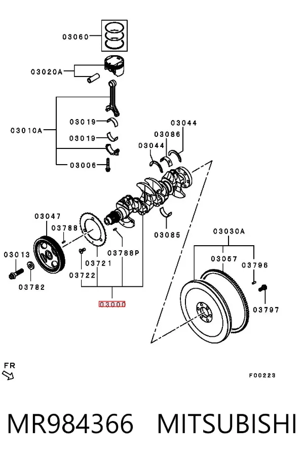 Коленвал MR984366 Mitsubishi