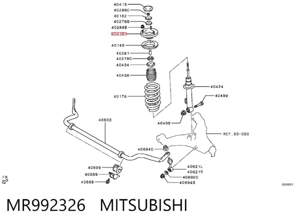 Опора переднего амортизатора MR992326 Mitsubishi