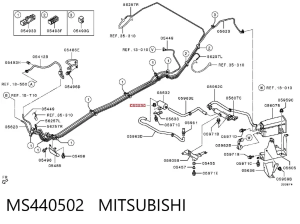 Болт (гайка) крепежа MS440502 Mitsubishi