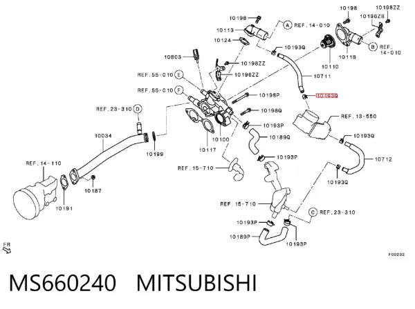 Хомут пружинный MS660240 Mitsubishi