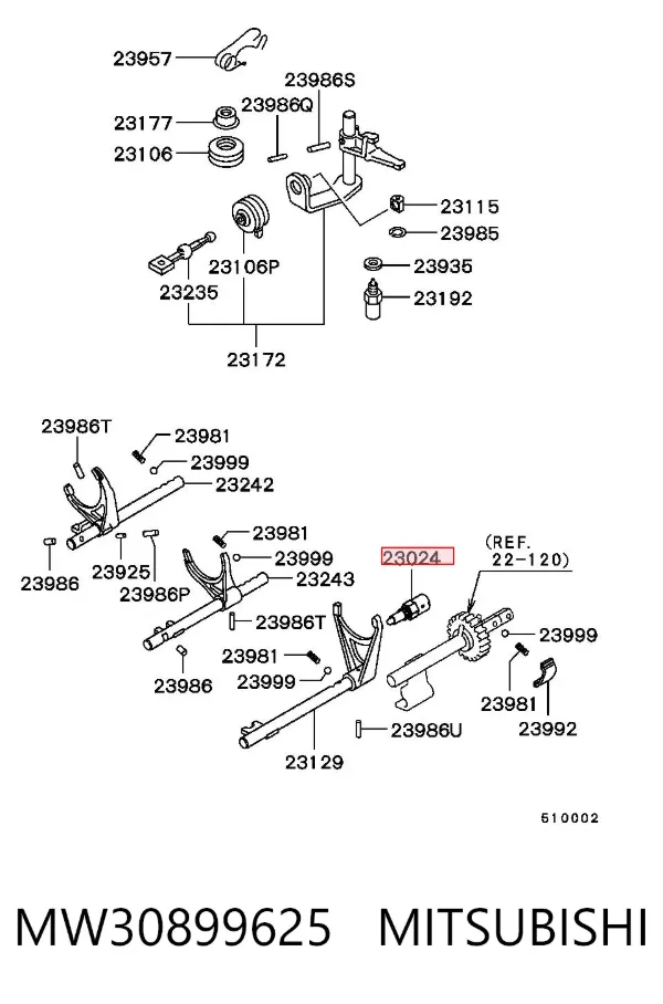 Датчик заднего хода MW30899625 Mitsubishi