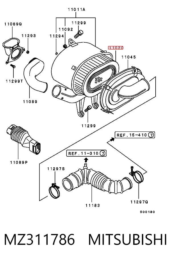 Воздушный фильтр MZ311786 Mitsubishi