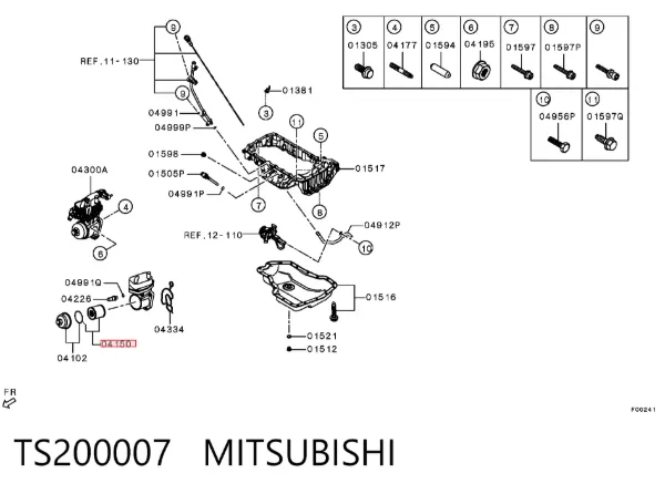 Масляный фильтр TS200007 Mitsubishi