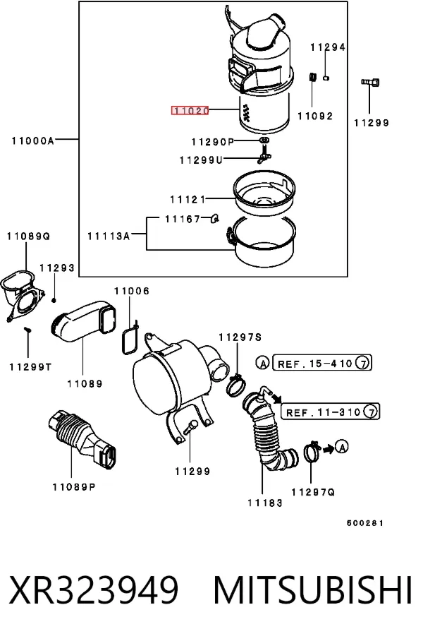 Воздушный фильтр XR323949 Mitsubishi