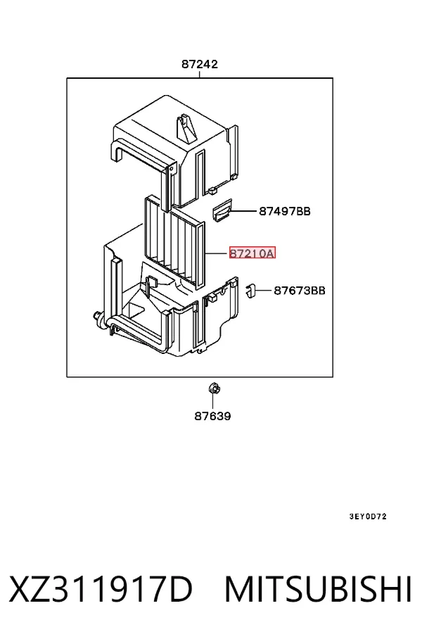 Фильтр салона XZ311917D Mitsubishi