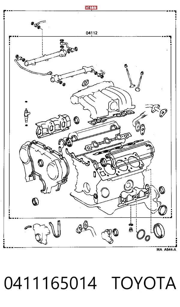 Комплект прокладок 0411165014 Toyota