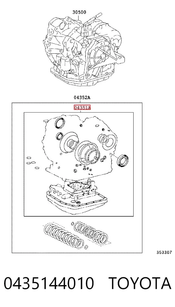 Ремкомплект АКПП 0435144010 Toyota