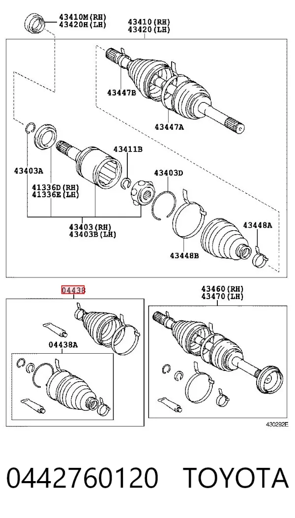 Пыльник ШРУСа наружный 0442760120 Toyota