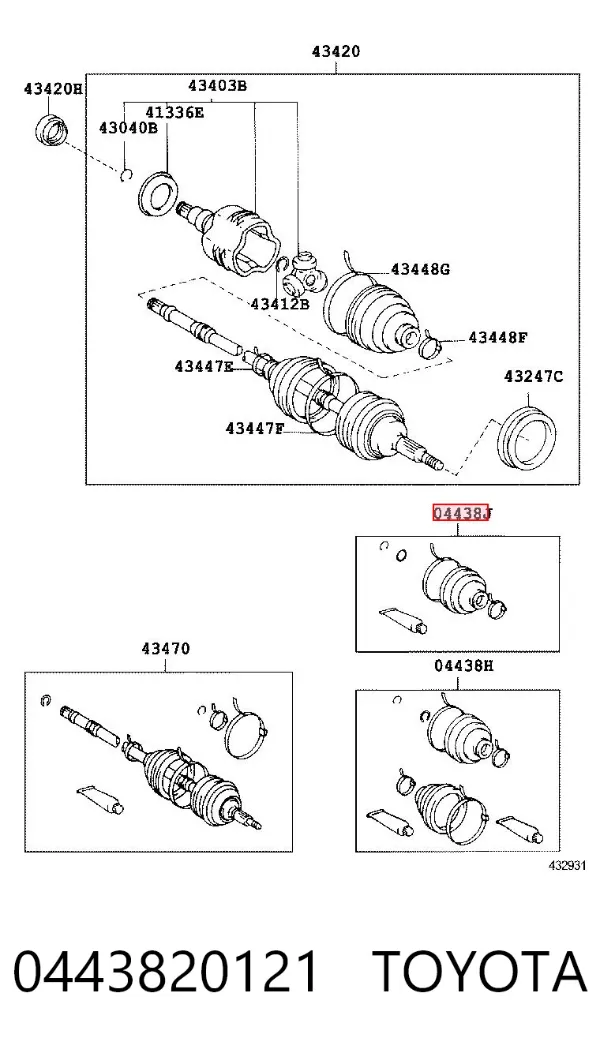  0443820121 Toyota