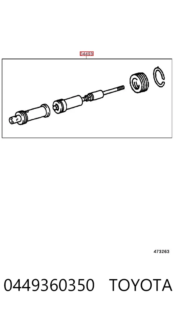 Ремкомплект тормозного цилиндра 0449360350 Toyota