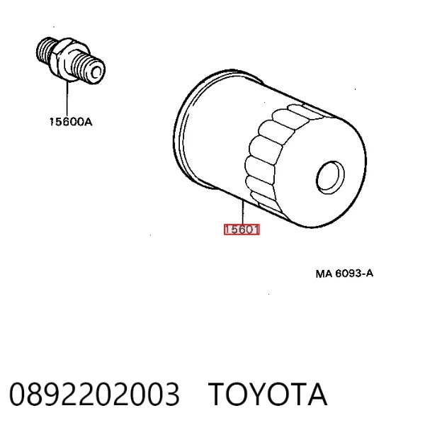 Масляный фильтр 0892202003 Toyota